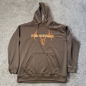 Realtree Hoodie Mens XL Brown Graphic Logo Performance Sweatshirt Camo Hood